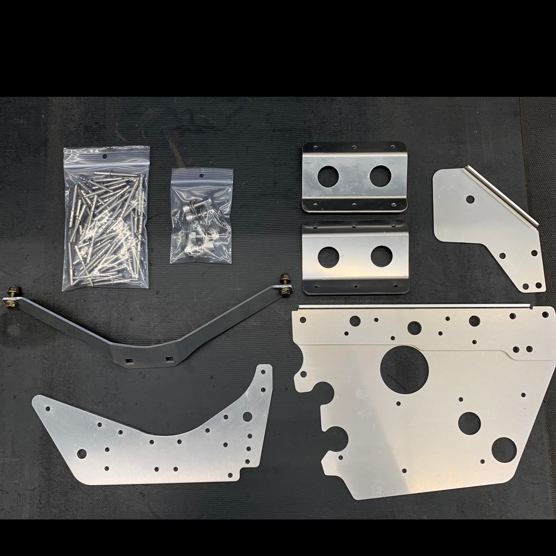 7 piece Ski-Doo Rev bulkhead brace kit with stainless steel fasteners